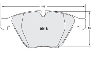 PFC Brake Pads 0918.XX.19.44 - Competition MotorsportPFC Brake Pads 0918.11.19.44 Pad Shape Image