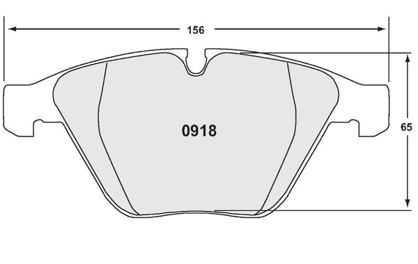 PFC Brake Pads 0918.XX.19.44 - Competition MotorsportPFC Brake Pads 0918.11.19.44 Pad Shape Image