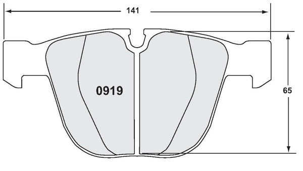 PFC Brake Pads 0919.XX.16.44 - Competition MotorsportPFC Brake Pad Shape 0919.11.16.44 Image