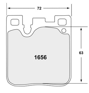 PFC Brake Pads 1656.08.16.44 Pad Shape Image