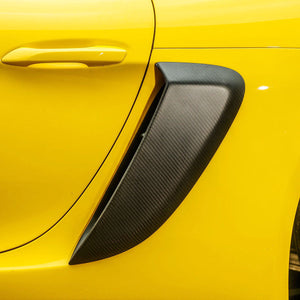 SilverRocket Dry Carbon Fiber Rear Side Air Intake Covers (Porsche GT4/GT4 RS) - ModMyEuro