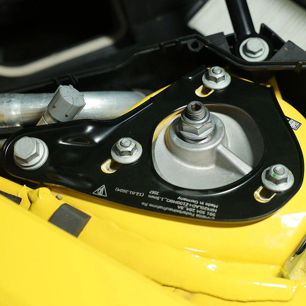 SilverRocket Custom Porsche Motorsport Front Strut Tower Reinforcement Plates - ModMyEuro