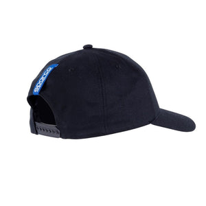 Rear view of Sparco Gulf Cap showing adjustable snapback closure and woven Sparco label on the strap