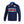 Front view of Sparco Martini Bomber Jacket in navy blue with Martini Racing stripes and sponsor patches