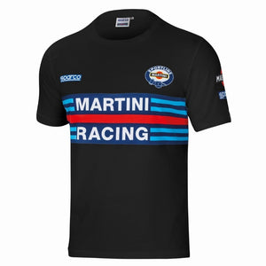Sparco Martini Racing T-Shirt in black with bold Martini Racing graphics