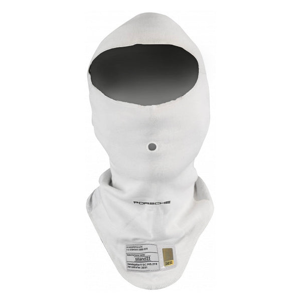 Porsche Motorsport officially licensed Nomex balaclava in white from Stand21