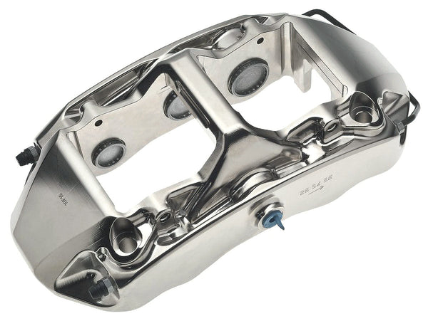 One piece Brembo GT-R 6 piston racing brake calipers for serious race track braking on the BMW M2 M3 M4